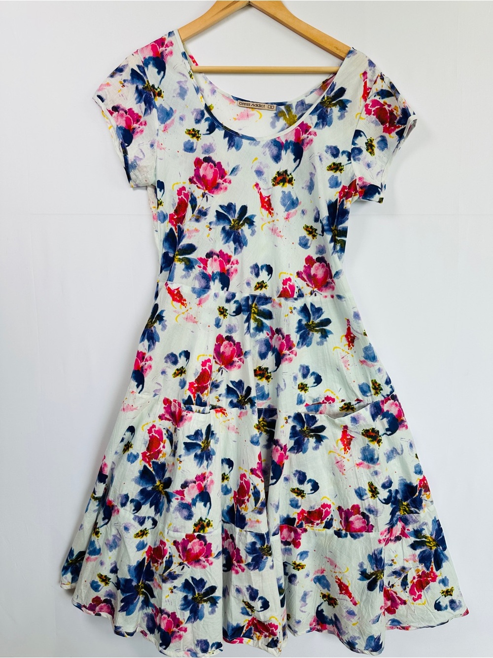 Dress Addict Floral Cotton Tiered Tea Garden Party Dress Size S